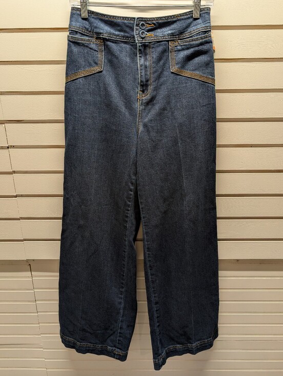 House of Harlow 1960 Denim - House of Harlow 1960 High-Waist Wide Leg Cinch Back Jeans, Size: 28 EUC